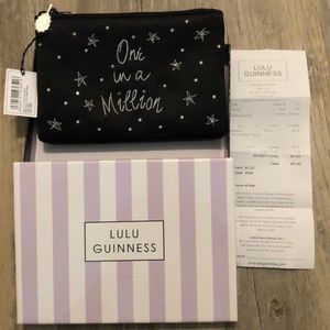 Lulu Guinness one in a million top zip satin bag